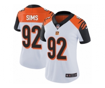 Women's Nike Cincinnati Bengals #92 Pat Sims Vapor Untouchable Limited White NFL Jersey