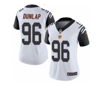 Women's Nike Cincinnati Bengals #96 Carlos Dunlap Limited White Rush NFL Jersey