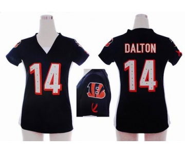 nike women nfl jerseys cincinnati bengals #14 dalton black[draft him ii top]