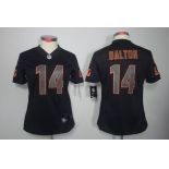 nike women nfl jerseys cincinnati bengals #14 dalton black[nike impact limited]