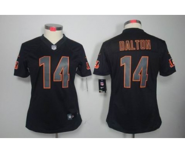 nike women nfl jerseys cincinnati bengals #14 dalton black[nike impact limited]