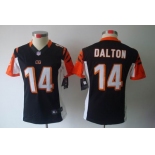nike women nfl jerseys cincinnati bengals #14 dalton black[nike limited]