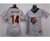 nike women nfl jerseys cincinnati bengals #14 dalton [fem fan zebra]