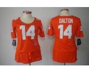 nike women nfl jerseys cincinnati bengals #14 dalton orange[breast cancer awareness]