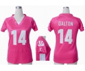 nike women nfl jerseys cincinnati bengals #14 dalton pink[draft him ii top]