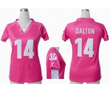 nike women nfl jerseys cincinnati bengals #14 dalton pink[draft him ii top]