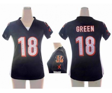 nike women nfl jerseys cincinnati bengals #18 green black[draft him ii top]