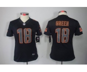 nike women nfl jerseys cincinnati bengals #18 green black[nike impact limited]
