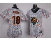nike women nfl jerseys cincinnati bengals #18 green [fem fan zebra]