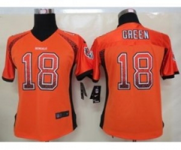 nike women nfl jerseys cincinnati bengals #18 green orange[Elite drift fashion]