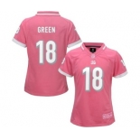 nike women nfl jerseys cincinnati bengals #18 green pink[nike 2015]