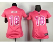 nike women nfl jerseys cincinnati bengals #18 green pink[nike]