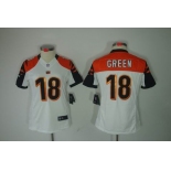 nike women nfl jerseys cincinnati bengals #18 green white[nike limited]