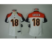 nike women nfl jerseys cincinnati bengals #18 green white[nike limited]