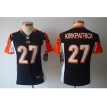nike women nfl jerseys cincinnati bengals #27 kirkpatrick black[nike limited]