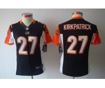 nike women nfl jerseys cincinnati bengals #27 kirkpatrick black[nike limited]