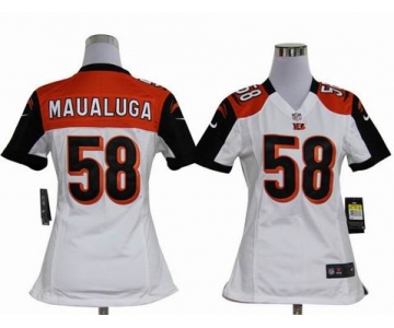 nike women nfl jerseys cincinnati bengals #58 rey maualuga white[nike]
