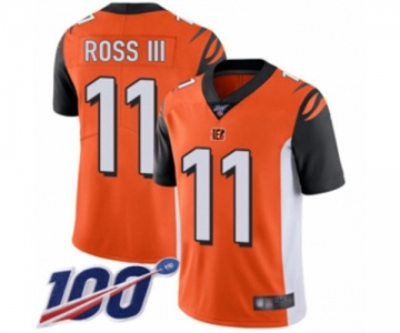 Youth Cincinnati Bengals #11 John Ross Orange Alternate Vapor Untouchable Limited Player 100th Season Football Jersey
