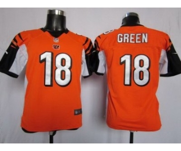 nike youth nfl jerseys cincinnati bengals #18 green orange[nike]
