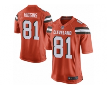 Men Nike Cleveland Browns #81 Rashard Higgins Game Orange Alternate NFL Jersey