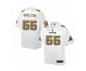 Men's Nike Cleveland Browns #55 Danny Shelton Game White Pro Line Fashion NFL Jersey