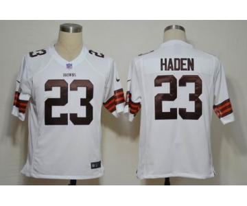 nike nfl jerseys cleveland browns #23 haden white（game）