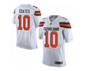 Men Nike Cleveland Browns #10 Sammie Coates Elite White NFL Jersey