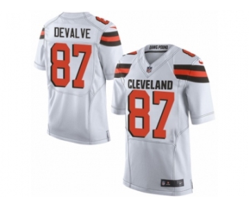 Men Nike Cleveland Browns #87 Seth DeValve Elite White NFL Jersey