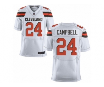 Men's Nike Cleveland Browns #24 Ibraheim Campbell Elite White NFL Jersey