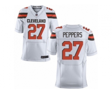 Men's Nike Cleveland Browns #27 Jabrill Peppers Elite White NFL Jersey