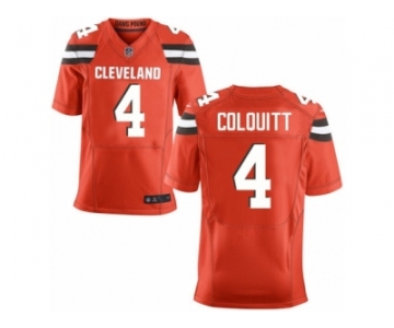 Men's Nike Cleveland Browns #4 Britton Colquitt Elite Orange Alternate NFL Jersey