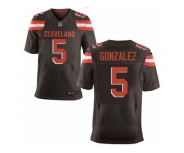 Men's Nike Cleveland Browns #5 Zane Gonzalez Elite Brown Team Color NFL Jersey