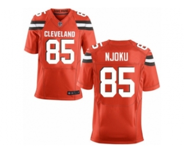 Men's Nike Cleveland Browns #85 David Njoku Elite Orange Alternate NFL Jersey