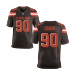 Men's Nike Cleveland Browns #90 Emmanuel Ogbah Elite Brown Team Color NFL Jersey