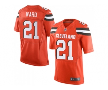 Nike Cleveland Browns#21 Denzel Ward Orange Alternate Men Stitched NFL Elite Jersey