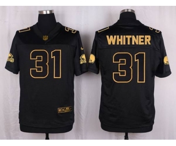 nike nfl jerseys cleveland browns #31 whitner black gold collection[Elite]