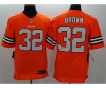 nike nfl jerseys cleveland browns #32 brown orange[Elite]