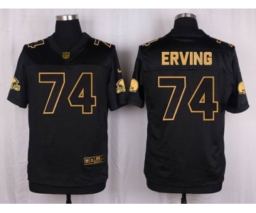 nike nfl jerseys cleveland browns #74 erving black gold collection[Elite]