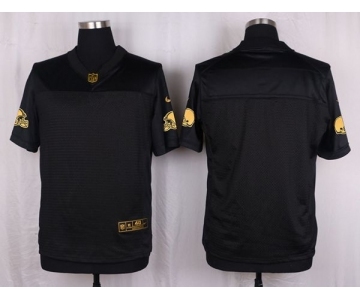 nike nfl jerseys cleveland browns blank black gold collection[Elite]