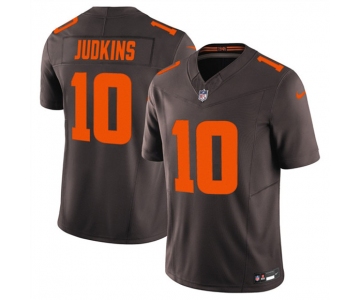 Men's Cleveland Browns #10 Quinshon Judkins Brown 2025 F.U.S.E. Alpha Dawg Limited Football Stitched Jersey