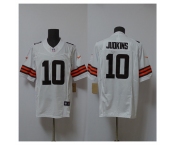 Men's Cleveland Browns #10 Quinshon Judkins White 2025 Draft F.U.S.E. Vapor Limited Football Stitched Jersey