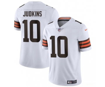 Men's Cleveland Browns #10 Quinshon Judkins White 2025 Vapor Limited Football Stitched Jersey