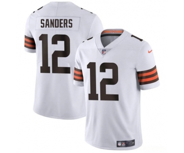Men's Cleveland Browns #12 Shedeur Sanders White 2025 Vapor Limited Football Stitched Jersey