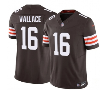 Men's Cleveland Browns #16 Tylan Wallace Brown 2026 F.U.S.E. Vapor Limited Football Stitched Jersey
