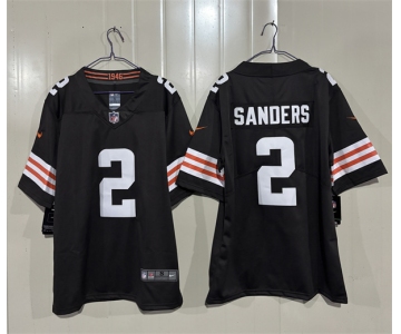 Men's Cleveland Browns #2 Shedeur Sanders Brown 2026 Vapor Limited Football Stitched Jersey