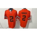Men's Cleveland Browns #2 Shedeur Sanders Orange 2026 Vapor Limited Football Stitched Jersey
