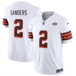 Men's Cleveland Browns #2 Shedeur Sanders White 2026 1946 Collection F.U.S.E. Vapor Limited Football Stitched Jersey
