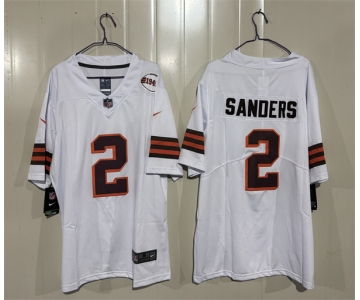 Men's Cleveland Browns #2 Shedeur Sanders White 2026 1946 Collection Vapor Limited Football Stitched Jersey