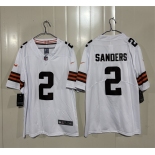 Men's Cleveland Browns #2 Shedeur Sanders White 2026 Vapor Limited Football Stitched Jersey