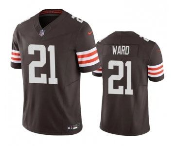 Men's Cleveland Browns #21 Denzel Ward Brown 2023 F.U.S.E. Vapor Untouchable Limited Stitched Jersey